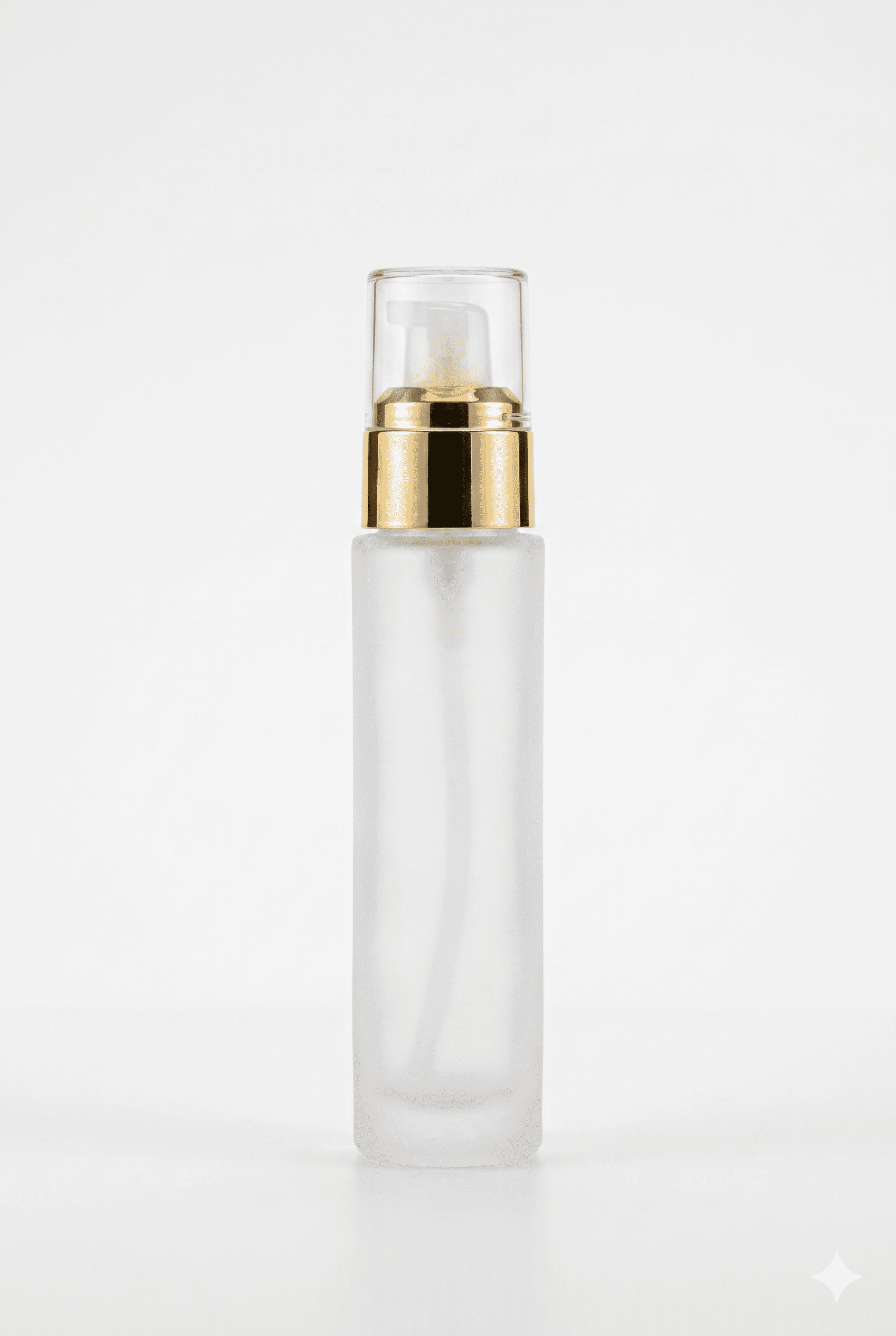 Flacon Pompe Cosmétique "Givre Précieux" – Or